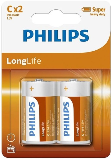 PHILIPS LONG LIFE R14/Cx2