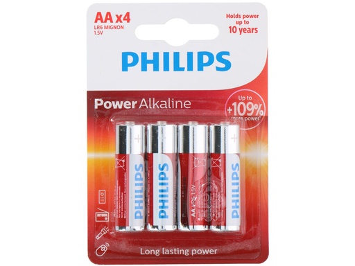 PHILIPS POWER ALKALINE LR6P4B MIGNON/AAx4
