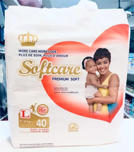 SOFTCARE BABY DIAPER PREMIUM SOFT L 40PCS