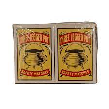 THREE LEGGED POT MATCHES S/S PACK OF 10