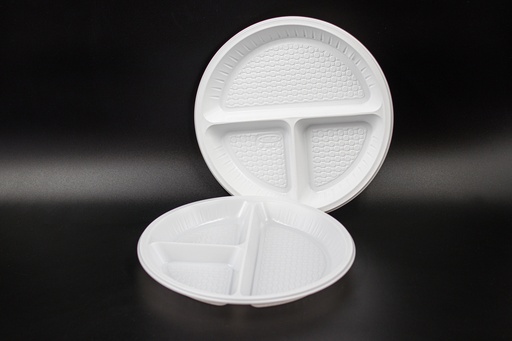 EVERPACK PLASTIC PLATES 10'' 3 COMP 26CM
