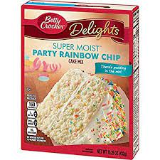 BETTY CROCKER DELIGHT PARTY RAINBOW CHIP CAKE MIX 432G