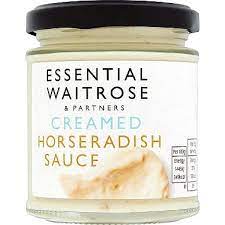 ESSENTIAL WAITROSE CREAMED HORSERADISH SAUCE 180G