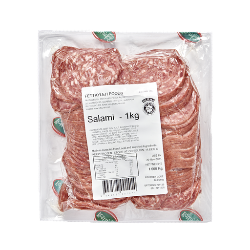 HALAL BEEF SALAMI SLICED 1KG