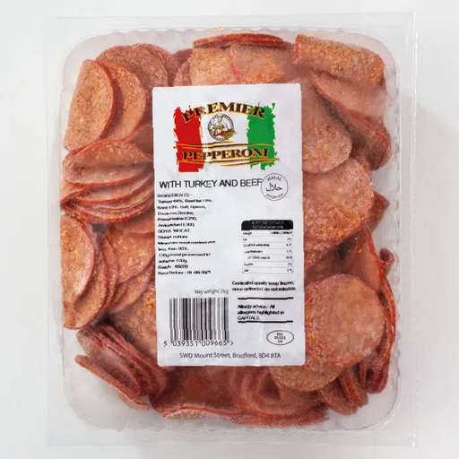 HALAL TURKEY & BEEF PEPPERONI 1KG
