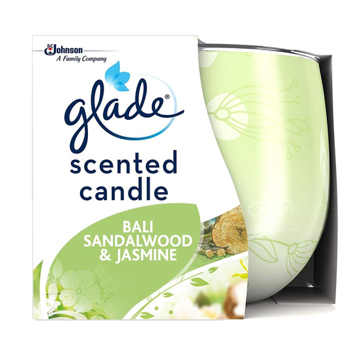 GLADE BALI SANDALWOOD & JASMINE CANDLE 120G