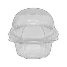 CLEAR SINGLE CUP CAKE PLASTIC BOX 