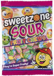 SWEET ZONE SOUR FRUIT CHEWS 180G
